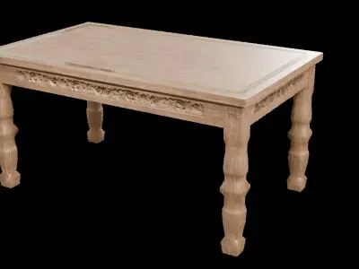 Vintage Table Low-poly 3D model buy