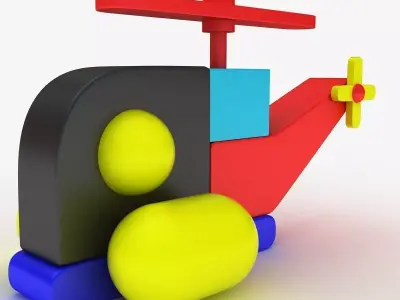 Helicopter Toy 3D model by 3dlattest