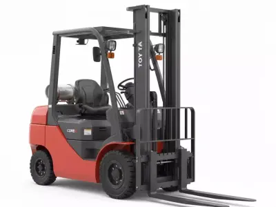 Industrial Propane Forklift Low-poly 3D model