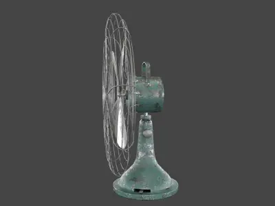 Table fan Low-poly 3D model