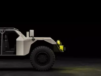Sci-Fi Research Off-Road Vehicle Military Rover 3D Model 3D model
