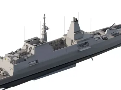 US NAVY USS STEALTH CRUISER 3D model