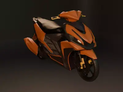 Yamaha Mio 125 Base 3D Model    FBX 3D Print  Customizable Low-poly 3D model