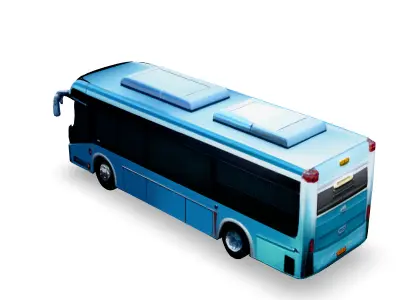 Realistic Modern City Bus 3D Model Low-poly 3D model