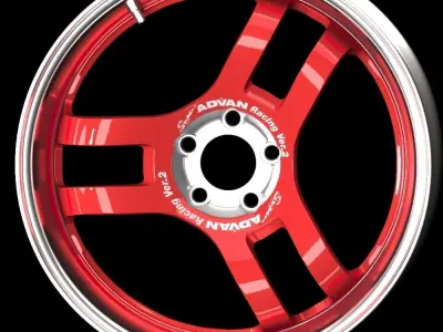 Super Advan RACING Ver 2 wheel 3D model