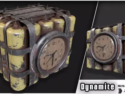 Dynamite 1 Low-poly 3D model
