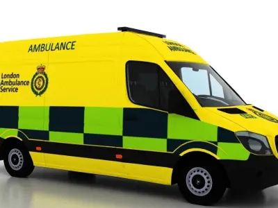 Mercedes Benz Sprinter L2H2 2015 England Ambulance UK 3D model