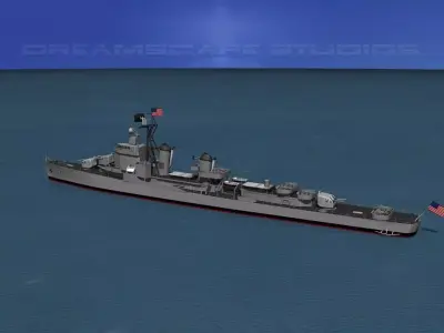 Gearing Class Destroyer DDR-831 USS Goodrich 3D model