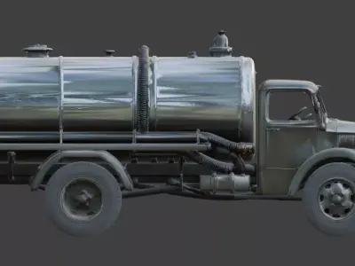 WWII Water Van 3D  Low-poly 3D model