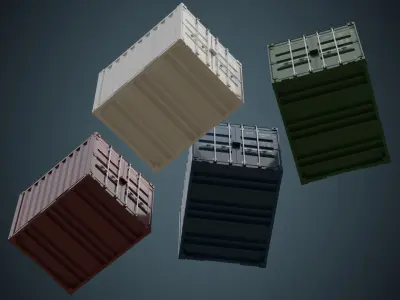 Cargo Container 5A Low-poly 3D model