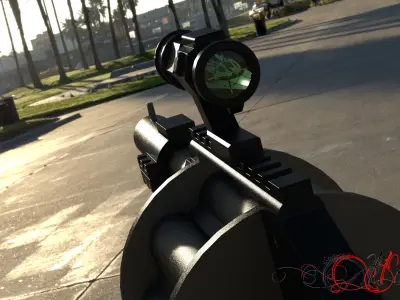 M32 - Grenade launcher 3D model