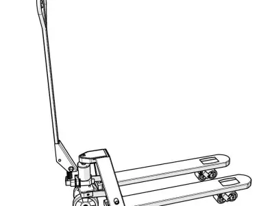 Hand pallet truck - real size Free 3D model