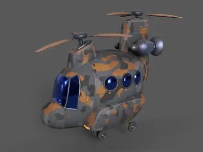 STYLIZED TOON HELICOPTERS  VOL1 Low-poly 3D model