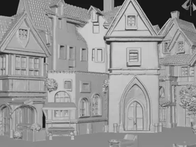 Low Poly Medieval City Pack - Modular Game Assets Low-poly 3D model