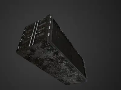 Container old Low-poly 3D model