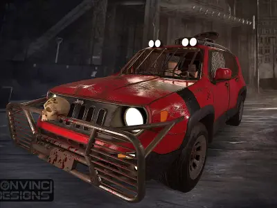 Zombie Apocalypse Jeep Renegade 3D model