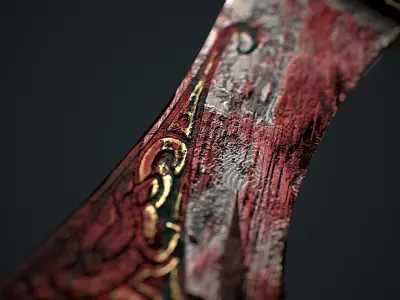 Viking Axe Low-poly 3D model order