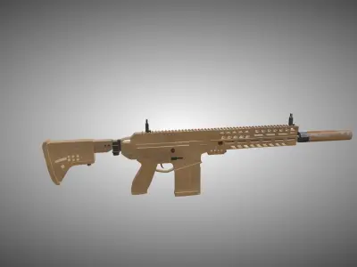 Rifle Model Low-poly 3D model