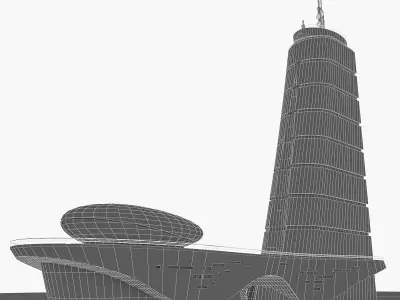 High-rise Office Building 02 Low-poly 3D model