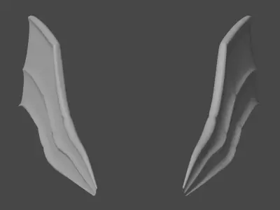 Bat Wings Low-poly 3D model
