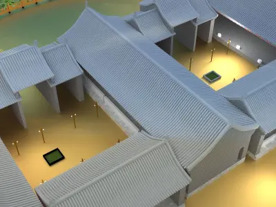 Chinese ancient  house 3D model