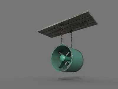 Ventilation Fan Low-poly 3D model purchase