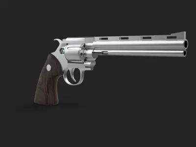 colt python Low-poly 3D model