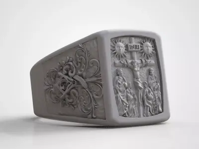 Masonic Ring 3D print model