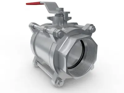 Valve Ball steel for industrial 3D model