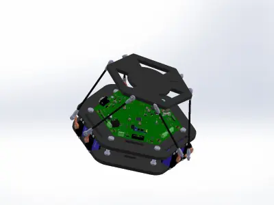 6-DOF parallel robot 3D model