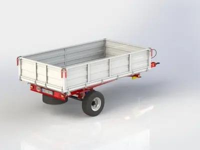 WG 0019 - Trailer for traktor 3D model