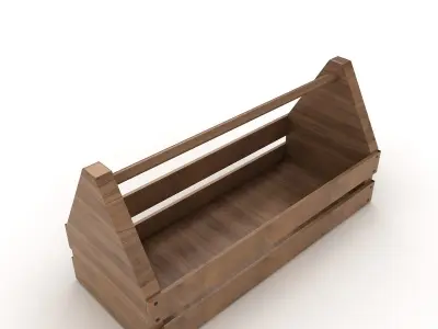 Wooden Toolbox 3D model