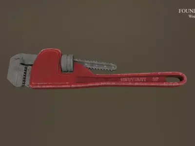 Pipe Wrench 3D model get