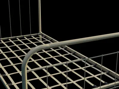 Vintage Iron Twin Sized Bed Free 3D model