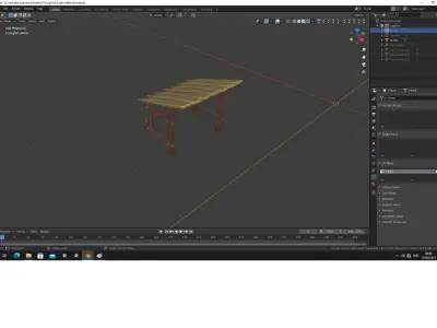 Log Fort Low-poly 3D model
