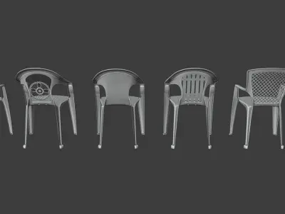 PLASTIC CHAIRS 3D model