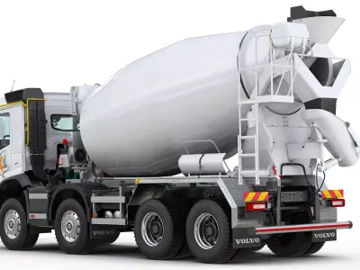 VOLVO FMX 8X4  Concrete Mixer 3D model