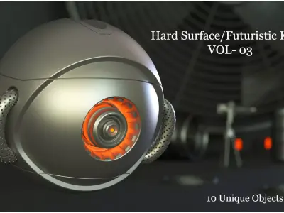 Hard Surface Futuristic Kitbash VOL 03 3D model
