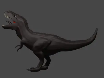 Tiranosaur with bones 3D print model