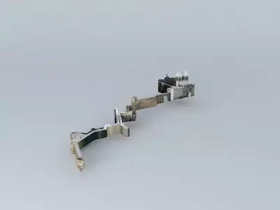 Door hinge and Puerta de Alfonso VI Free 3D model