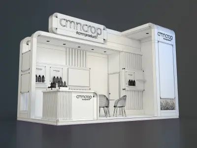 exhibition stand 18 sqm 3D model purchase