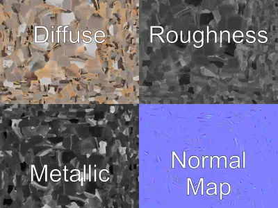 Vintage Ornate Antique Clock model pack Low-poly 3D model