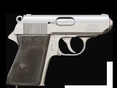 Walther PPK Low-poly 3D model order