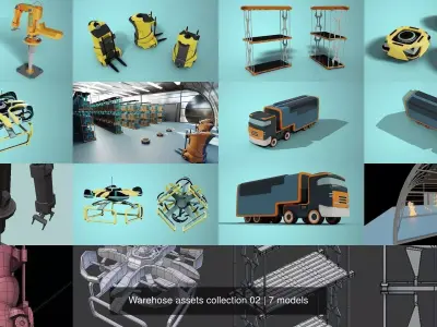 Warehouse assets collection 02 3D Model Pack