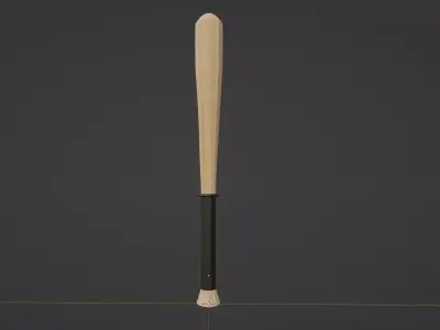 Low Poly Baseball Bat weapon in game item model Low-poly 3D model