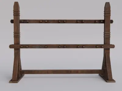 Weapon Stand Low-poly 3D model