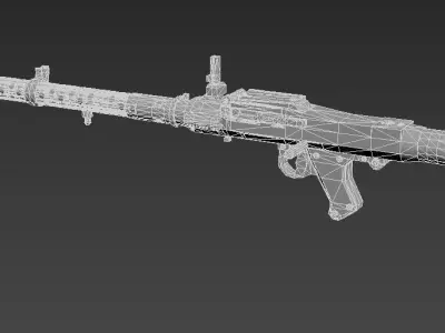 MG34 - German WW2 Weapon Low-poly 3D model