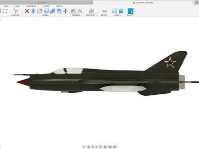 Russian MiG-21 Low-poly 3D model