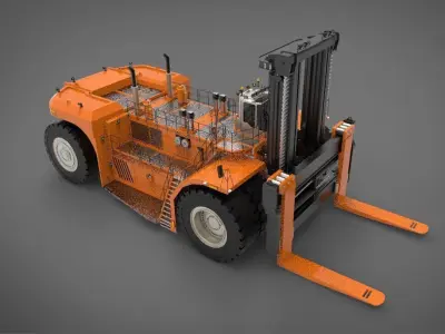industrial heavy forklift 3D model by wayokama72