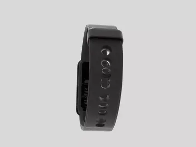 3D Realistic Smartwatch Model with Black Strap Low-poly 3D model